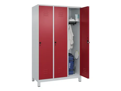 locker,HxBxD 1950x1200x500mm,3vak,vak B 400mm,draaigrendel,voeten