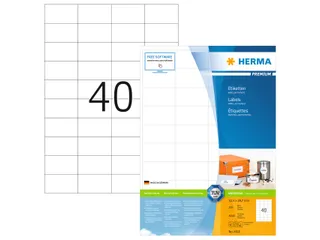 HERMA 4610 Premium etiketten A4 52,5x29,7mm Wit 8000 stuks - 1