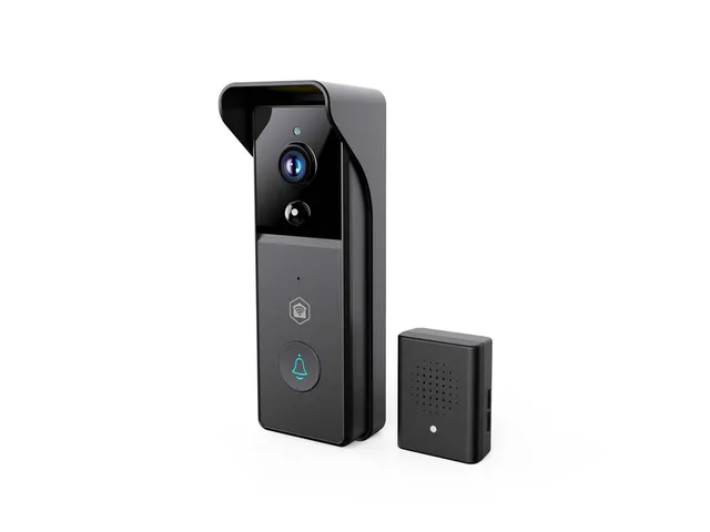 Videodeurbel Nedis Smartlife Wifi 3MP Full HD 1296p zwart