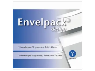 Envelop Papyrus Envelpack Design vierkant 140x140mm wit 894416 10 st - 1