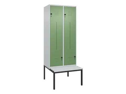 Z-garderobekast,HxBxD 2120x800x815mm,4vak,vak B 400mm,draaigrendel