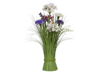 Kunstgras Everlands met bloemen assorti 40cm polyester - 1