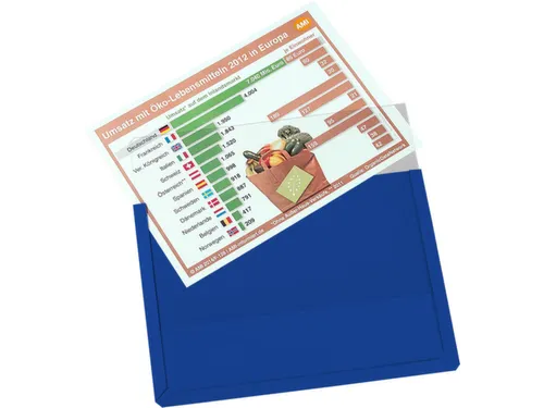 zichtpaneel,DIN A4,liggend,blauw,achterzijde magnetisch