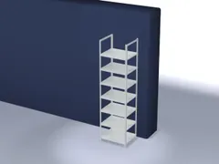 dossierstelling,grondveld,HxBxD 2550x750x600mm,vaklast 90kg