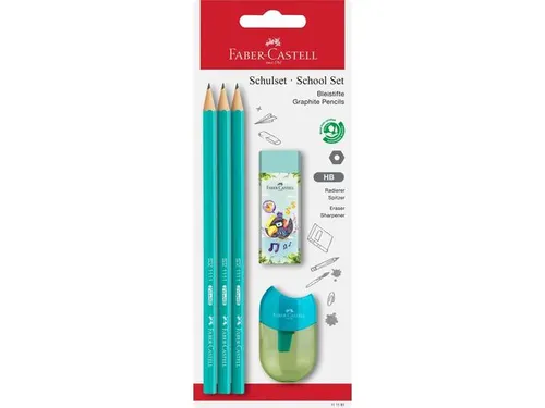 Potlood Faber-Castell 1111 HB schoolset 5 stuks op blister