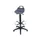 Stahulp Comfort Blauw Pu 630-890mm Neig Vloerglijders Voetenring Zwart