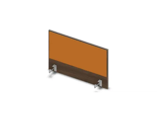 opzetpaneel v. bureau aanbouw zijkant 800mm Bruin Hickory BN3005-geel