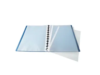 Showalbum PP ring 30 tas A4 blauw metal - 2