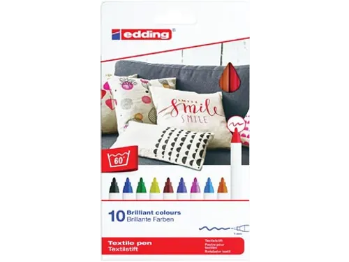 Textielpen 4600 Geassorteerde Kleuren 10 Stuks
