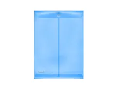 Enveloptas Foldersys A4 staandPP transp blauw