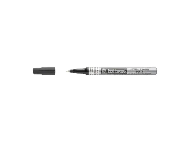 Viltstift Sakura pen-touch EF zilver 1-2mm