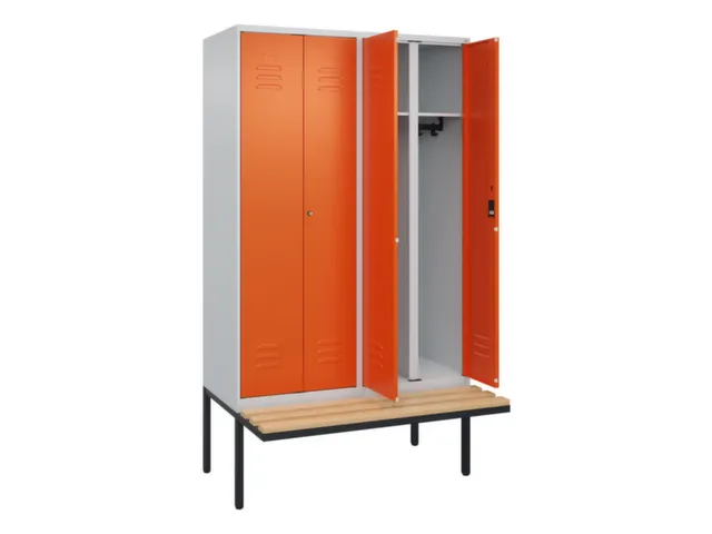 locker voor scheiding van kleding,HxBxD 2120x1200x815mm,4vak