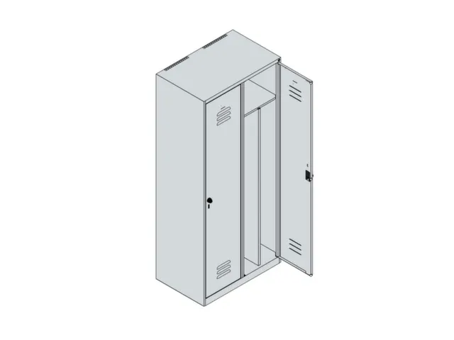 locker voor scheiding van kleding,HxBxD 1850x800x500mm,2vak