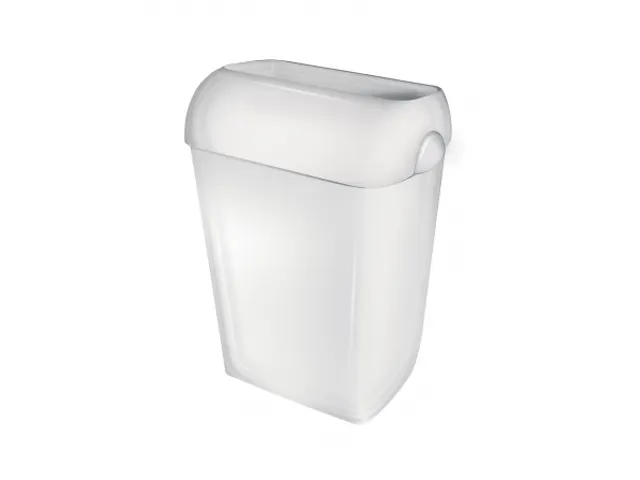 Afvalbak Kunststof Wit 23 Liter Half Open