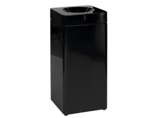 afvalbak,zelfblussend,40l,HxBxD 760x350x350mm,kop zwart - 1