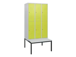 Dubbeldekse dekenkist,HxBxD 1950x900x815mm,3x2vak.,vak B 300mm
