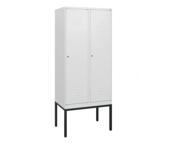 locker,HxBxD 1950x800x500mm,2vak,vak B 400mm,cil.-slot,voetonderstel