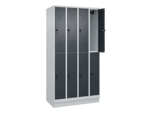 dubbeldekse locker,HxBxD 1950x1000x500mm,4x2vak.,vak B 250mm