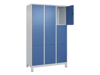 lockerkast,HxBxD 1950x1200x500mm,3x3vakken,vak B 400mm,cil.-slot - 1