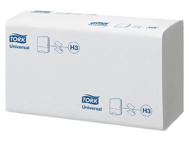 Handdoek Tork Zigzag 1-laags Universal Wit 290158 15x266 Stuks