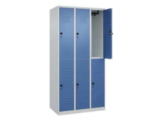 dubbeldekse locker,HxBxD 1850x900x500mm,3x2vak.,vak B 300mm - 2