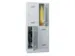 dubbeldekse locker,HxBxD 1850x800x500mm,2x2vak.,RAL7035,front RAL3000