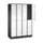 Dubbeldekse garderobekast,HxBxD 1950x1220x500mm,4x2vak.,vak B 260mm