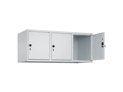 opzetkast,v. locker,3vak.,vak B 400mm,HxBxD 500x1200x500mm,vleugeldeur