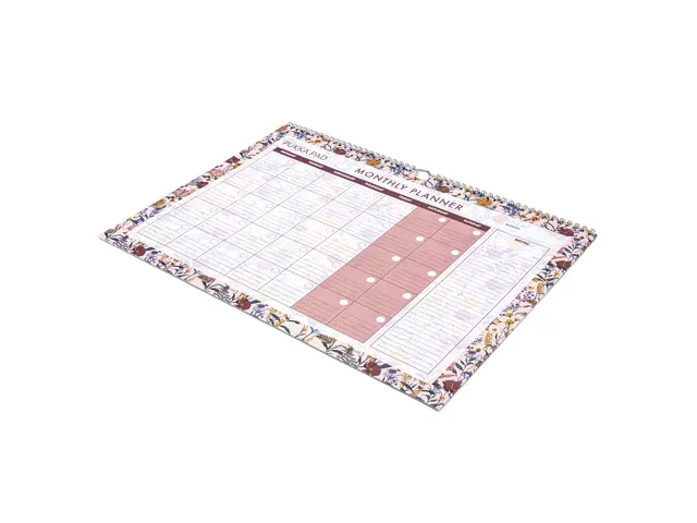 Agenda mensuel Pukka Pad Bloom A3, non daté, beige