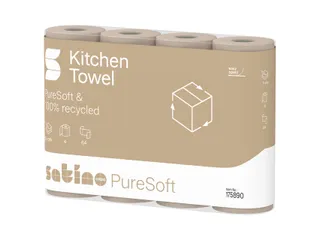 Keukenrol Satino 175891 PureSoft 3laags 4x64 vel naturel - 8