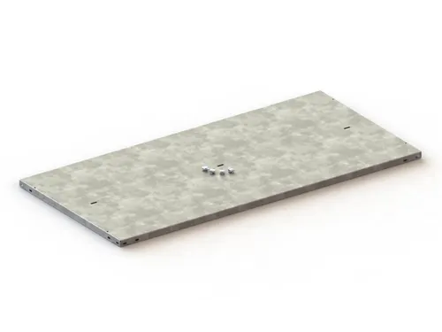 legbord,v. inhaakstelling,BxD 1250x600mm,vakl. 100kg,m. lengtekanaal