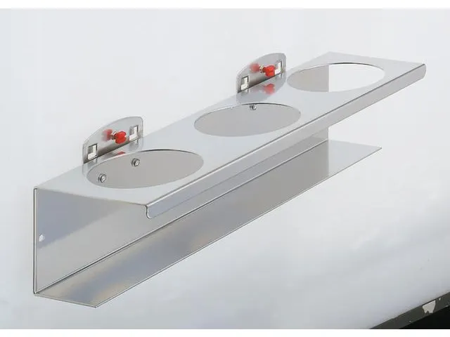 Spuitbushouder Geperforeerde Platen 3-Voudig 300x70mm Aluminium