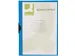 Klemmap PP Met Metalen Clip A4 30 Vel Transparant Blauw