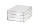 OUTLET Acryl Ladenblok A4 3 Laden Transparant