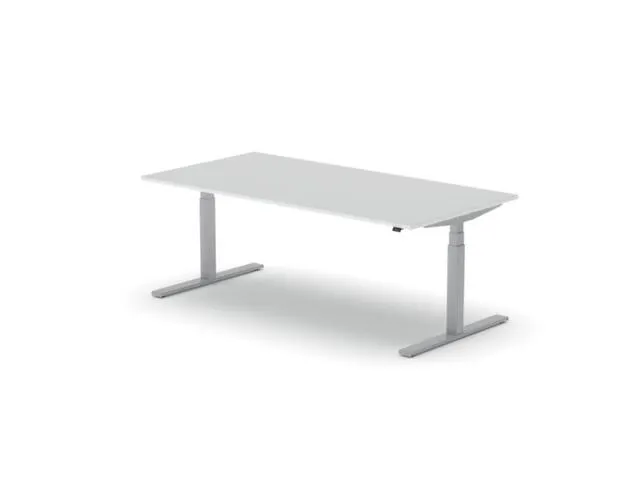 Elektrisch ihv bureau,HxBxD 650-1310x2000x1000mm,blad wit