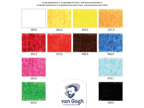Pastelkrijt Talens Van Gogh zacht assorti doos à 12stuks