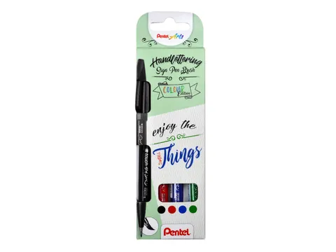 brushpen Sign Pen Brush Touch, etui met 4 stuks