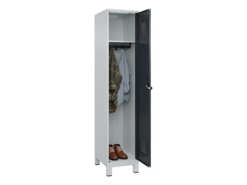 locker,HxBxD 1950x400x500mm,1vak,vak B 400mm,draaigrendel,voeten