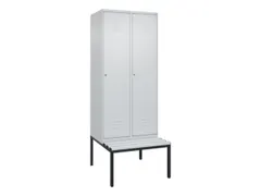 locker met bank,HxBxD 2120x800x815mm,2vak,vak B 400mm,cil.-slot