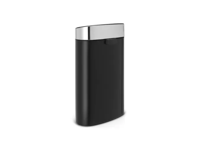 Touch Bin New 40 Liter Mat Zwart Mat Rvs