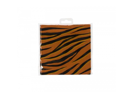 Feest servetten Papier Tiger Safari 16x16cm 8 stuks