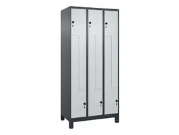 Z-garderobekast,HxBxD 1950x900x500mm,vak B 150/300mm,draaigrendel