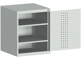 kast met geperforeerde platen,HxBxD 800x650x650mm,2xStalen bodem - 1