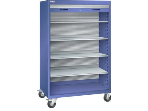 Mobiele roldeurkast,HxBxD 1813x1205x691mm,4xStalen bodem,cil.-slot