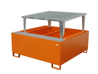 opvangbak,v. 1xIBC,opvangvol. 1000l,HxBxD 1083x1460x1460mm,m. aftapbok - 2