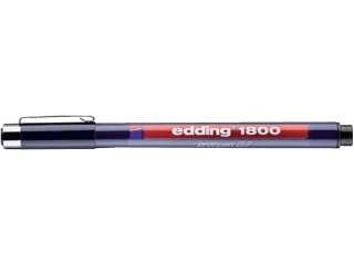 Fineliner edding 1800 zwart 0.7mm - 1