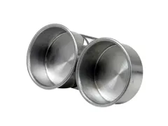 Paletdoppen Conda dubbel 4.5 x 1.7 cm metaal