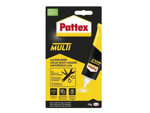 Alleslijm Pattex Multi tube 50gram op blister