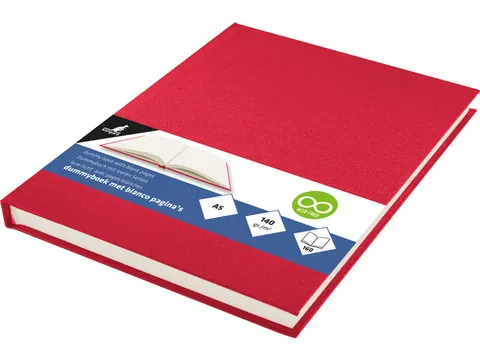 Dummyboek Kangaro A5 blanco 80 vel, rood linnen kaft