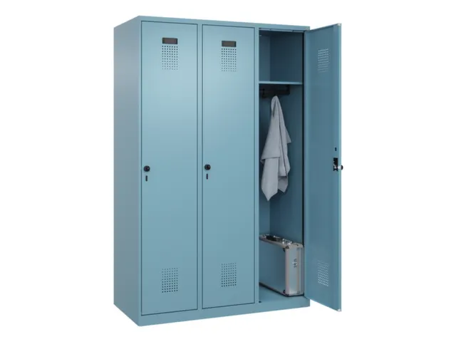 locker,HxBxD 1850x1200x500mm,3vak,vak B 400mm,draaigrendel